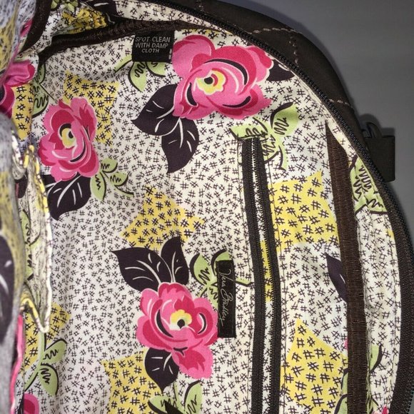 Vera Bradley Quilt Microfiber Purse Espresso Brown - Picture 4 of 7